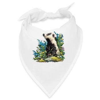 Badger Dachse Dachs - Bandana - Weiß - Vorne