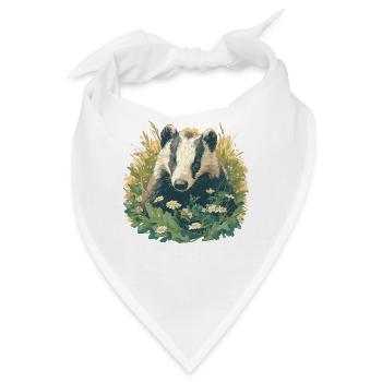 Badger Dachse Dachs - Bandana - Weiß - Vorne