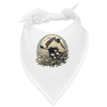 Badger Dachse Dachs - Bandana - Weiß - Vorne