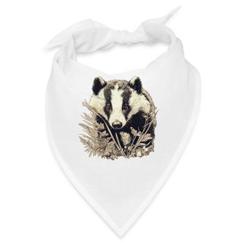 Badger Dachse Dachs - Bandana - Weiß - Vorne