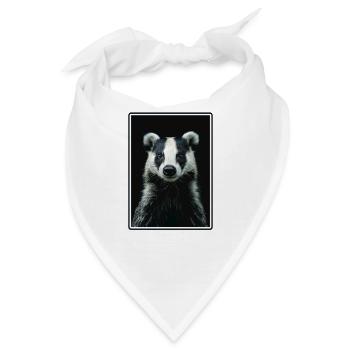 Badger Dachse Dachs - Bandana - Weiß - Vorne