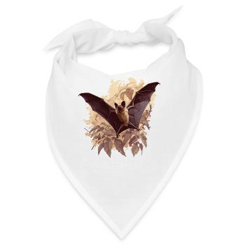 Bat Fledermäuse Fledermaus - Bandana - Weiß - Vorne