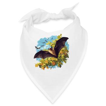 Bat Fledermäuse Fledermaus - Bandana - Weiß - Vorne