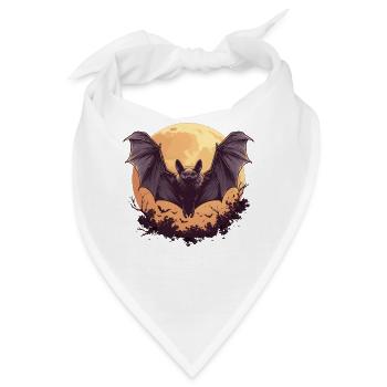 Bat Fledermäuse Fledermaus - Bandana - Weiß - Vorne