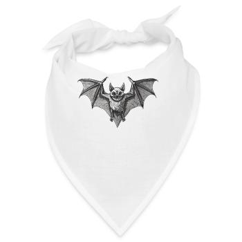Bat Fledermäuse Fledermaus - Bandana - Weiß - Vorne
