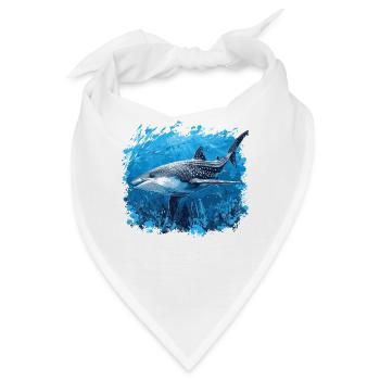 Whale Shark Walhaie Walhai - Bandana - Weiß - Vorne