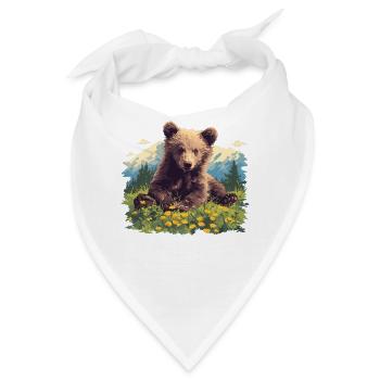 Bear Bären Bär - Bandana - Weiß - Vorne