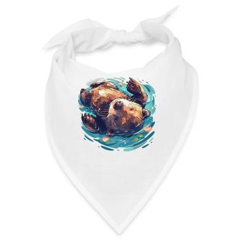 Beaver Biber - Bandana - Weiß - Vorne