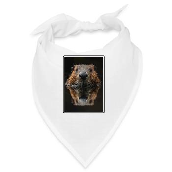 Beaver Biber - Bandana - Weiß - Vorne