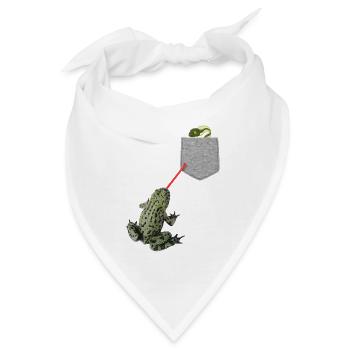 Froschzunge, die nach Kaulquappe in Ihrer Tasche greift - Bandana - Weiß - Vorne