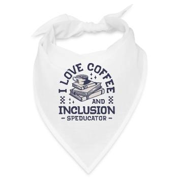 Speducator - I love coffee and inclusion - Bandana - Weiß - Vorne