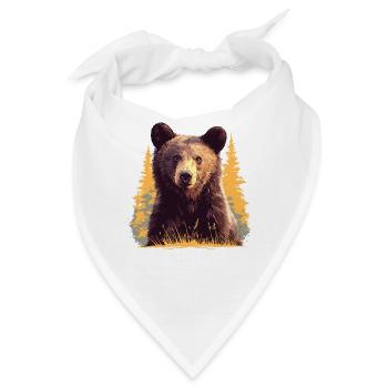 Bear Bären Bär - Bandana - Weiß - Vorne