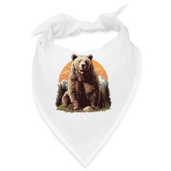 Bear Bären Bär - Bandana - Weiß - Vorne