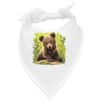 Bear Bären Bär - Bandana - Weiß - Vorne
