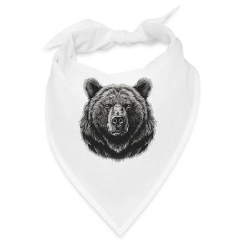 Bear Bären Bär - Bandana - Weiß - Vorne