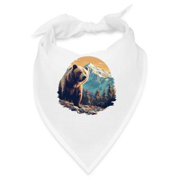 Bear Bären Bär - Bandana - Weiß - Vorne