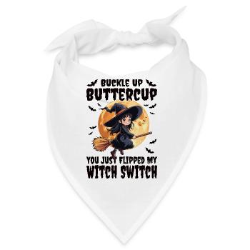 Halloween Hexen Kostüm Hexe Hexenbesen - Bandana - Weiß - Vorne