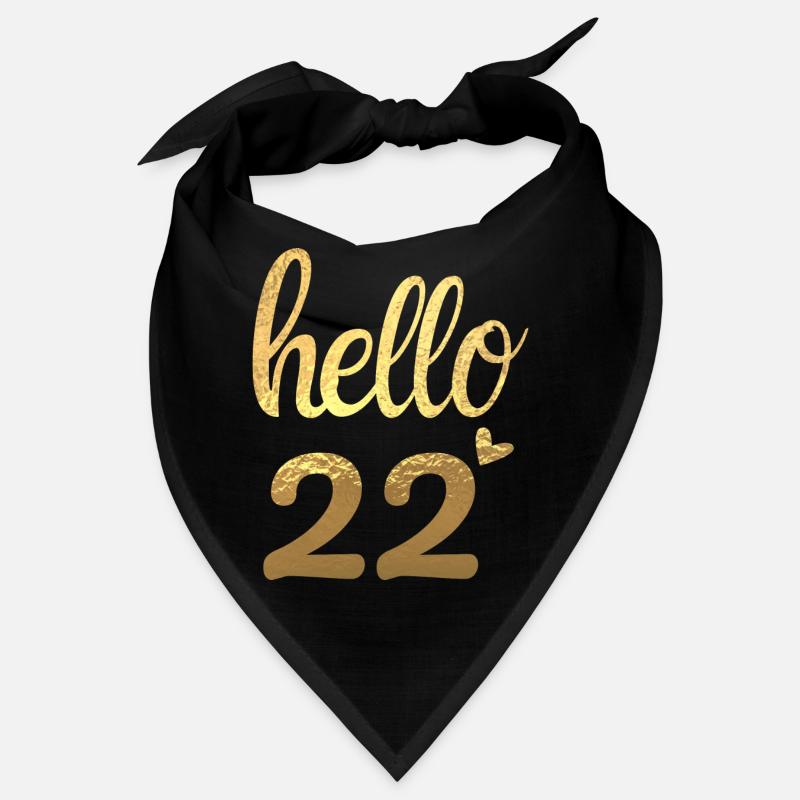 Hello 22 doré Bandana