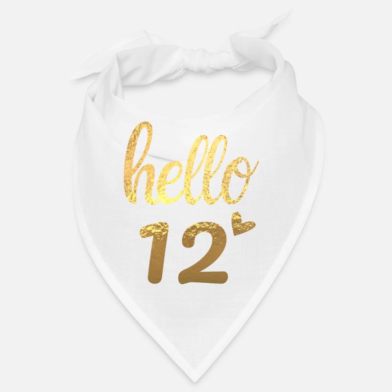 Hello 12 doré Bandana