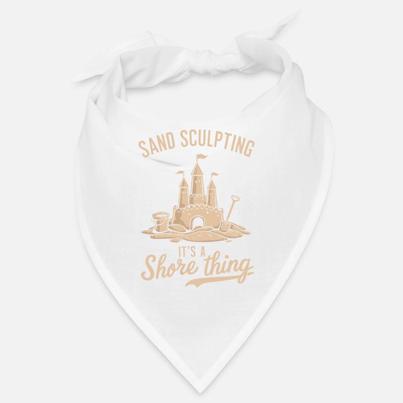 Art créatif des châteaux de sable sur la plage | Sculptures Bandana