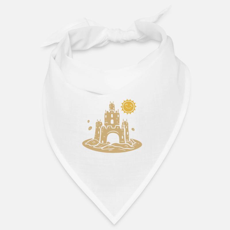 Art créatif des châteaux de sable sur la plage | Sculptures Bandana