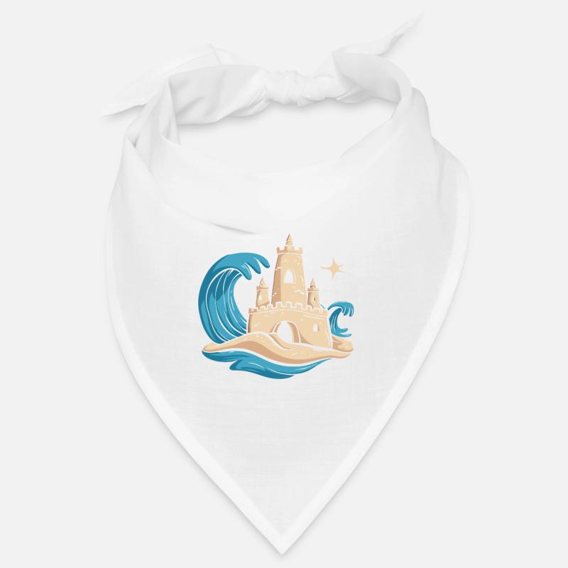 Art créatif des châteaux de sable sur la plage | Sculptures Bandana
