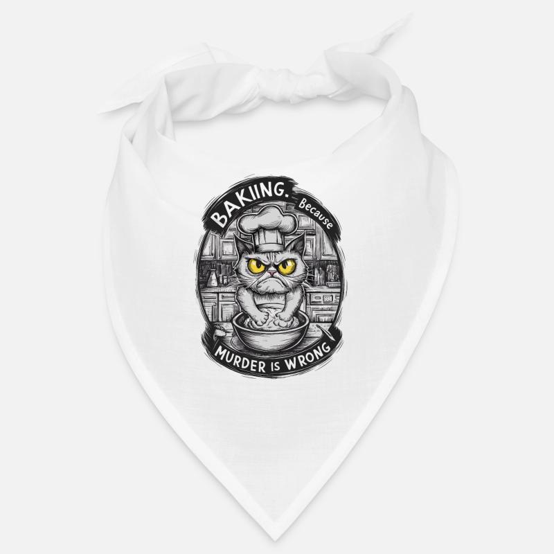 Baking Cat With Attitude Funny Chef Bandana