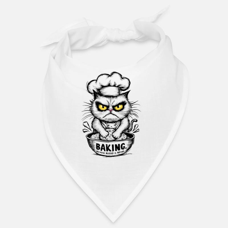 Drôle Chat Agacé Baker Design Bandana
