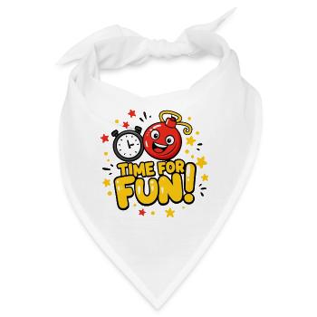 ZEIT FÜR SPASS - Bandana - Weiß - Vorne