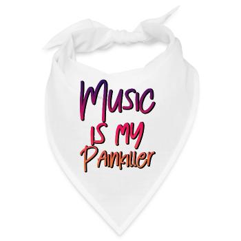 Music Is My Painkiller - Bandana - Weiß - Vorne