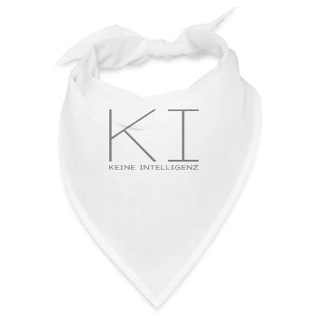KI - Keine Intelligenz - Bandana - Weiß - Vorne