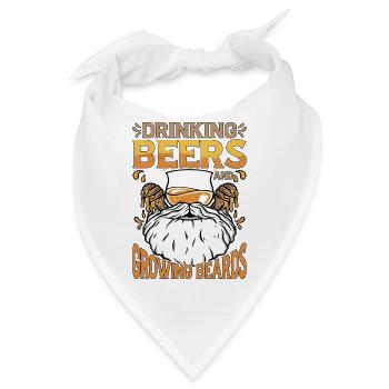 Drinking Beers And Growing Beards - Bandana - Weiß - Vorne