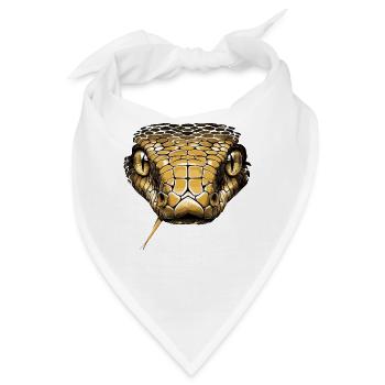 Schlange Python Kobra Mamba Klapperschlange Snake - Bandana - Weiß - Vorne