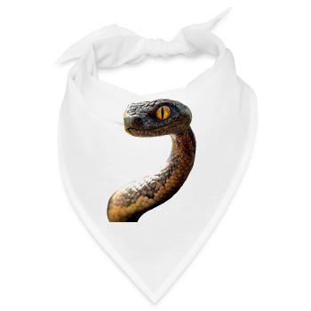 Schlange Python Kobra Mamba Klapperschlange Snake - Bandana - Weiß - Vorne