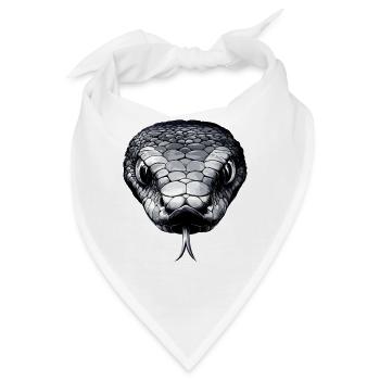 Schlange Python Kobra Mamba Klapperschlange Snake - Bandana - Weiß - Vorne