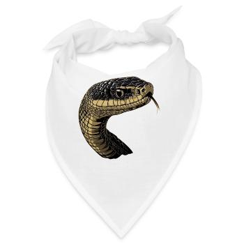 Schlange Python Kobra Mamba Klapperschlange Snake - Bandana - Weiß - Vorne
