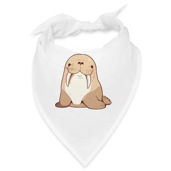 Walrus Walrosse Walross - Bandana - Weiß - Vorne