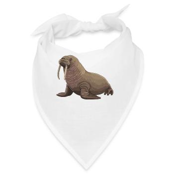 Walrus Walrosse Walross - Bandana - Weiß - Vorne