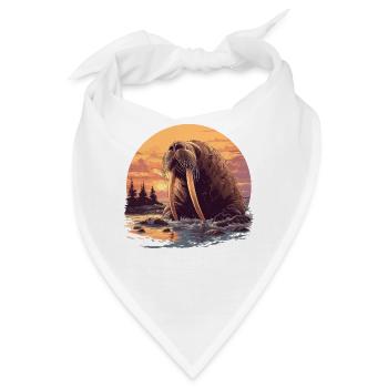 Walrus Walrosse Walross - Bandana - Weiß - Vorne