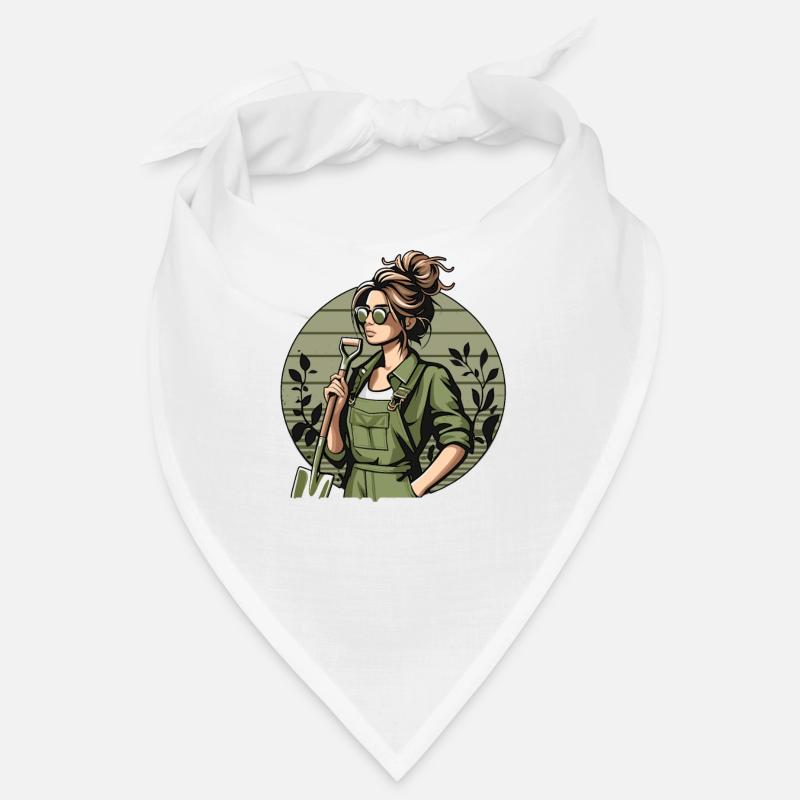 Garten Geschenk Gärtnerin Geburtstag Geschenk - Bandana - Weiß