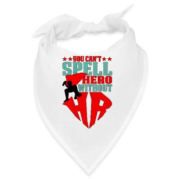 You Can't Spell Hero Without Hr 5 - Bandana - Weiß - Vorne