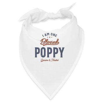 I Am One Bless Poppy - Tag der Großeltern - Bandana - Weiß - Vorne