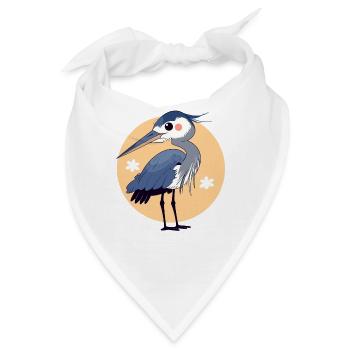 Heron Reiher - Bandana - Weiß - Vorne