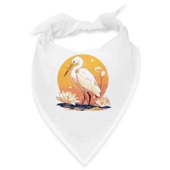 Heron Reiher - Bandana - Weiß - Vorne