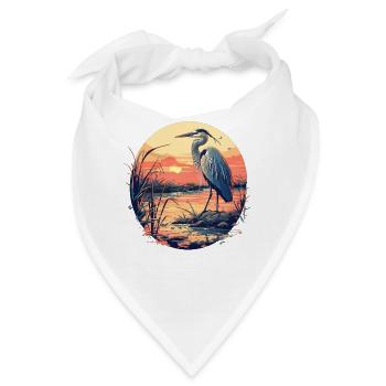 Heron Reiher - Bandana - Weiß - Vorne