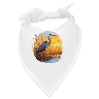 Heron Reiher - Bandana - Weiß - Vorne