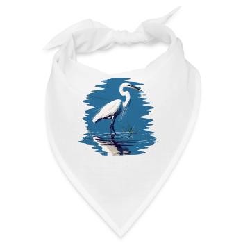 Heron Reiher - Bandana - Weiß - Vorne