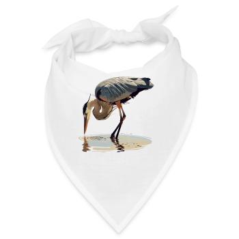 Heron Reiher - Bandana - Weiß - Vorne