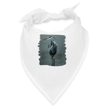 Heron Reiher - Bandana - Weiß - Vorne