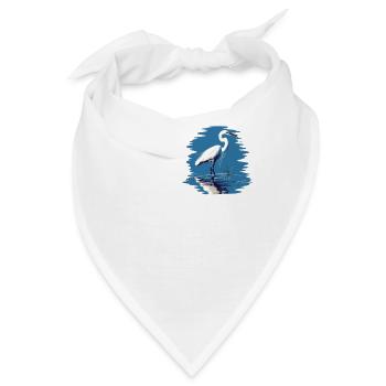 Heron Reiher - Bandana - Weiß - Vorne